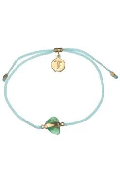 Chrysophase Crystal Bracelet | Mint - Gold