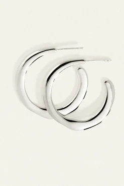 Circe Medium Hoops - Silver