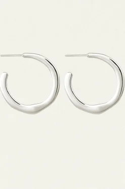 Circe Medium Hoops - Silver