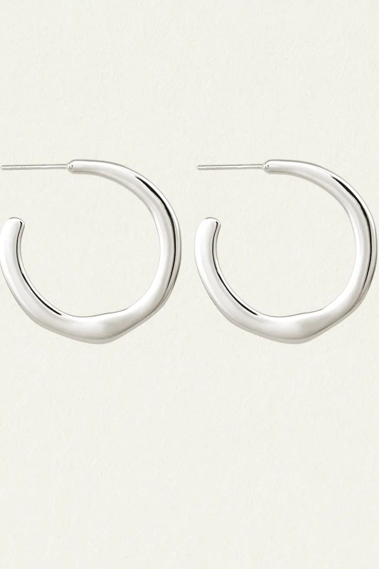 Circe Medium Hoops - Silver