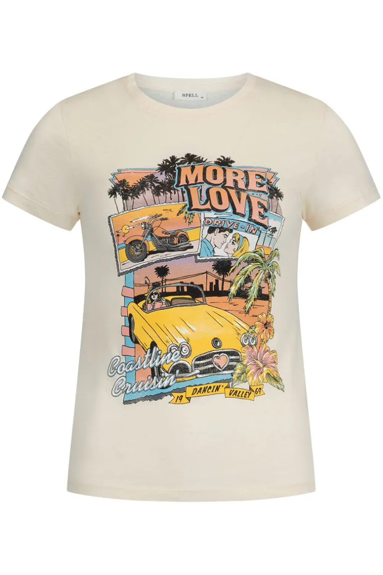 Coastline Cruisin' Shrunken Tee - Vintage Cream