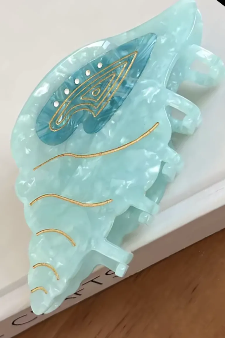 Conch Hair Claw - Turquoise