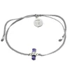 Cut Amethyst Crystal Bracelet | Pastel Grey - Silver