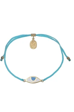 Eye Protection Bracelet | Turquoise - Gold