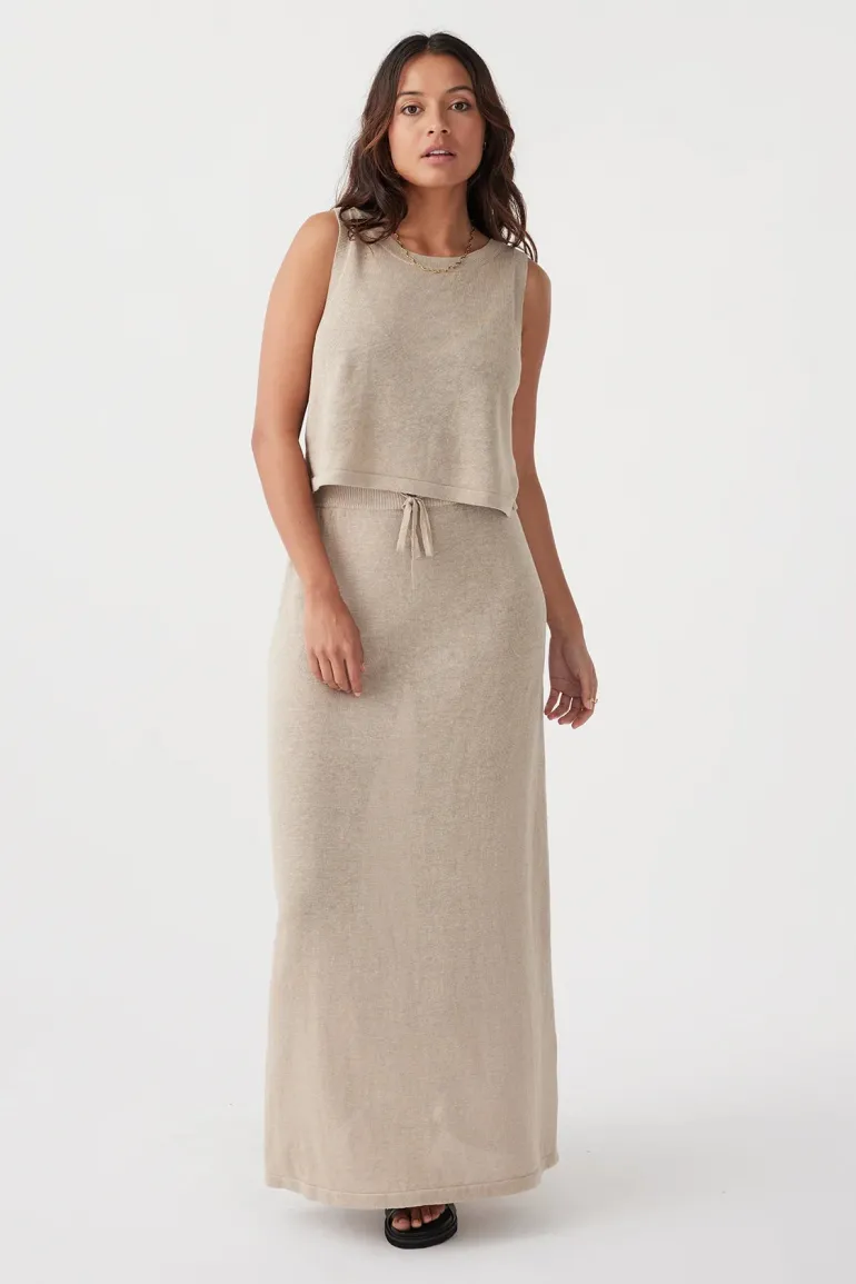 Hugo Linen Knit Tank - Taupe