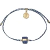Lapis Lazuli Crystal Bracelet | Blue and White - Gold