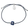 Lapis Lazuli Crystal Bracelet | Blue and White - Silver