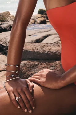 Lapis Lazuli Crystal Bracelet | Blue and White - Silver