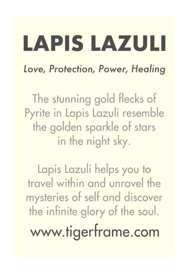 Lapis Lazuli Crystal Bracelet | Blue and White - Gold