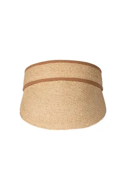 Linen Visor - Natural/Cinnamon