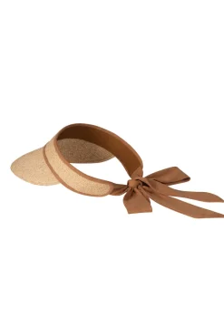 Linen Visor - Natural/Cinnamon