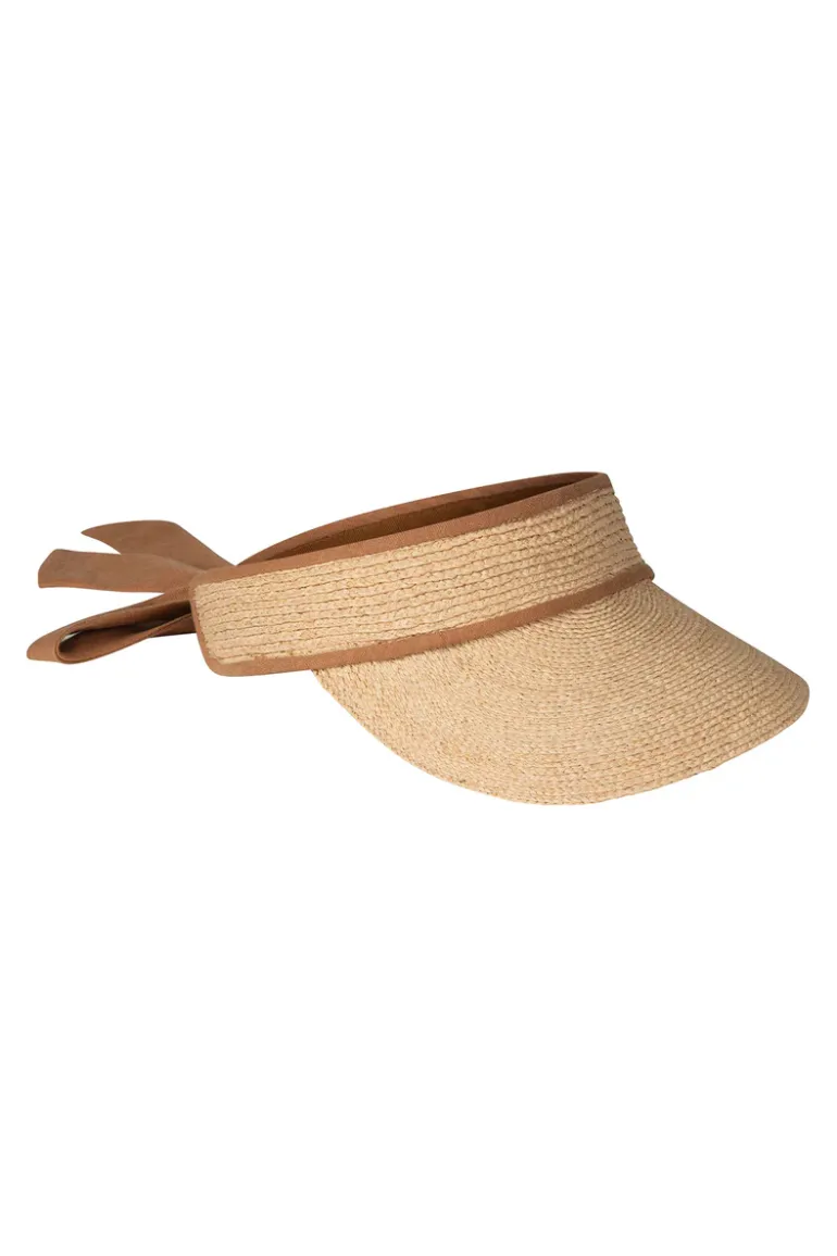 Linen Visor - Natural/Cinnamon