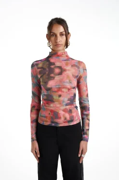 LS Ruched High Neck Top - Everlast EVE