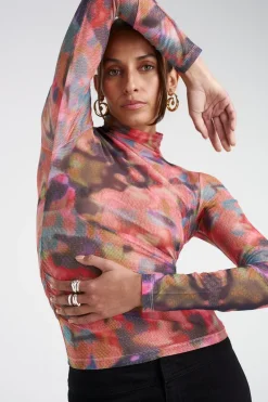 LS Ruched High Neck Top - Everlast EVE