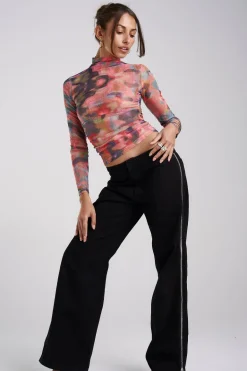 LS Ruched High Neck Top - Everlast EVE