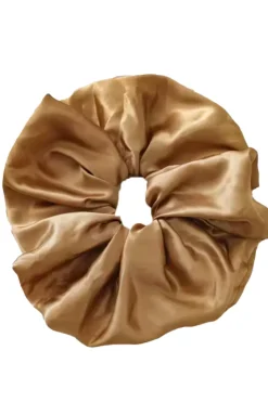 Oversized Satin Scrunchie - Gold