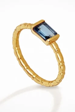 Pia Ring Topaz - Polished Gold