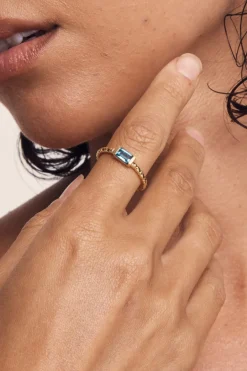 Pia Ring Topaz - Polished Gold