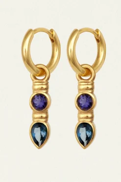 Teal Earrings - Gold
