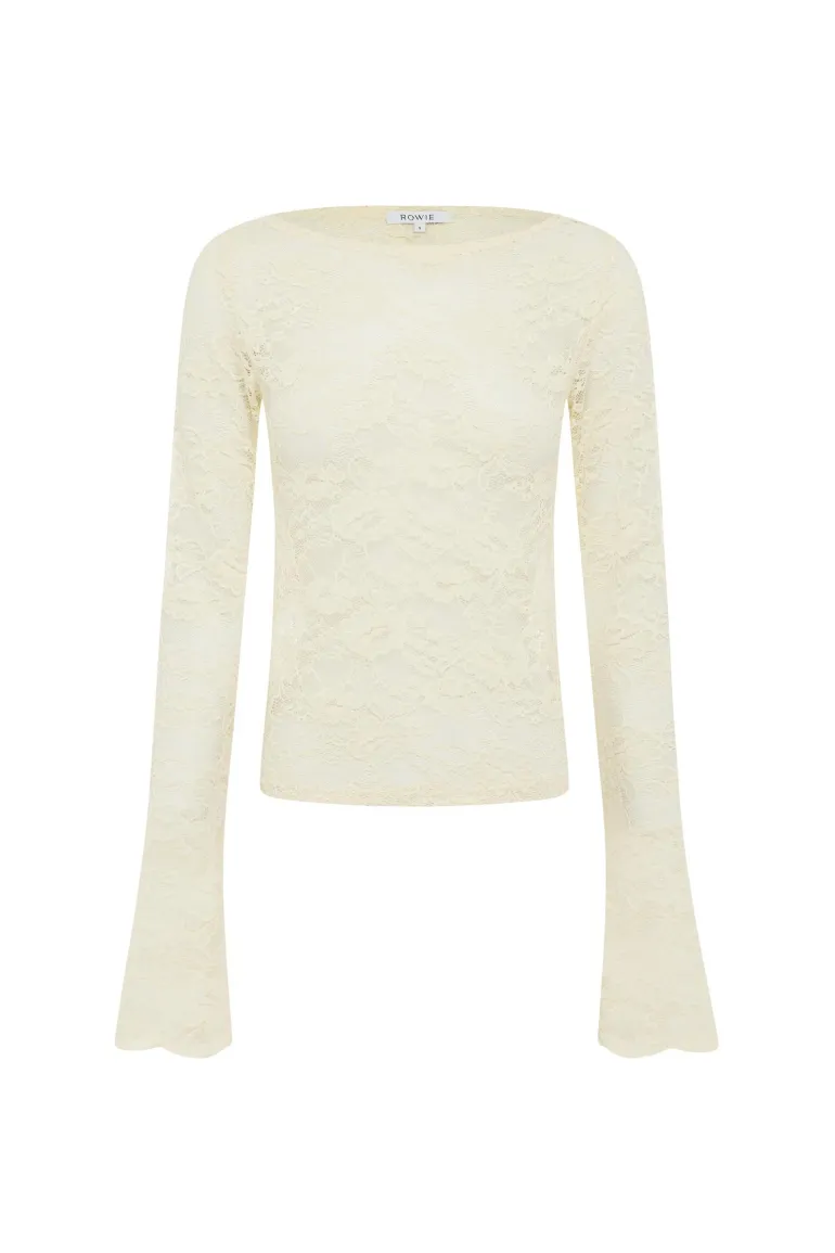 Tonya Rose Lace Top - Creme
