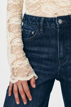 Tonya Rose Lace Top - Creme