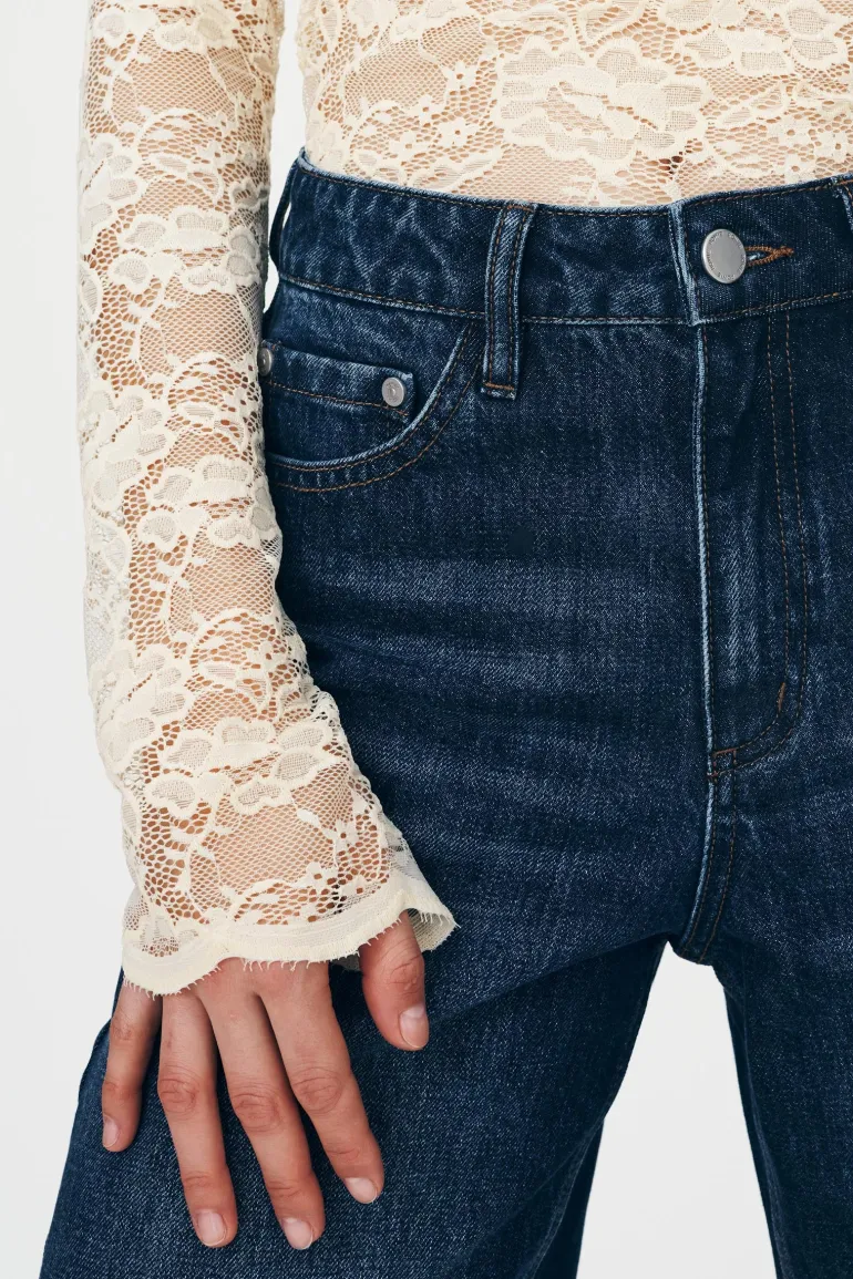 Tonya Rose Lace Top - Creme