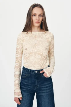 Tonya Rose Lace Top - Creme