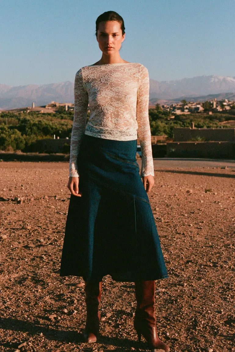 Tonya Rose Lace Top - Creme