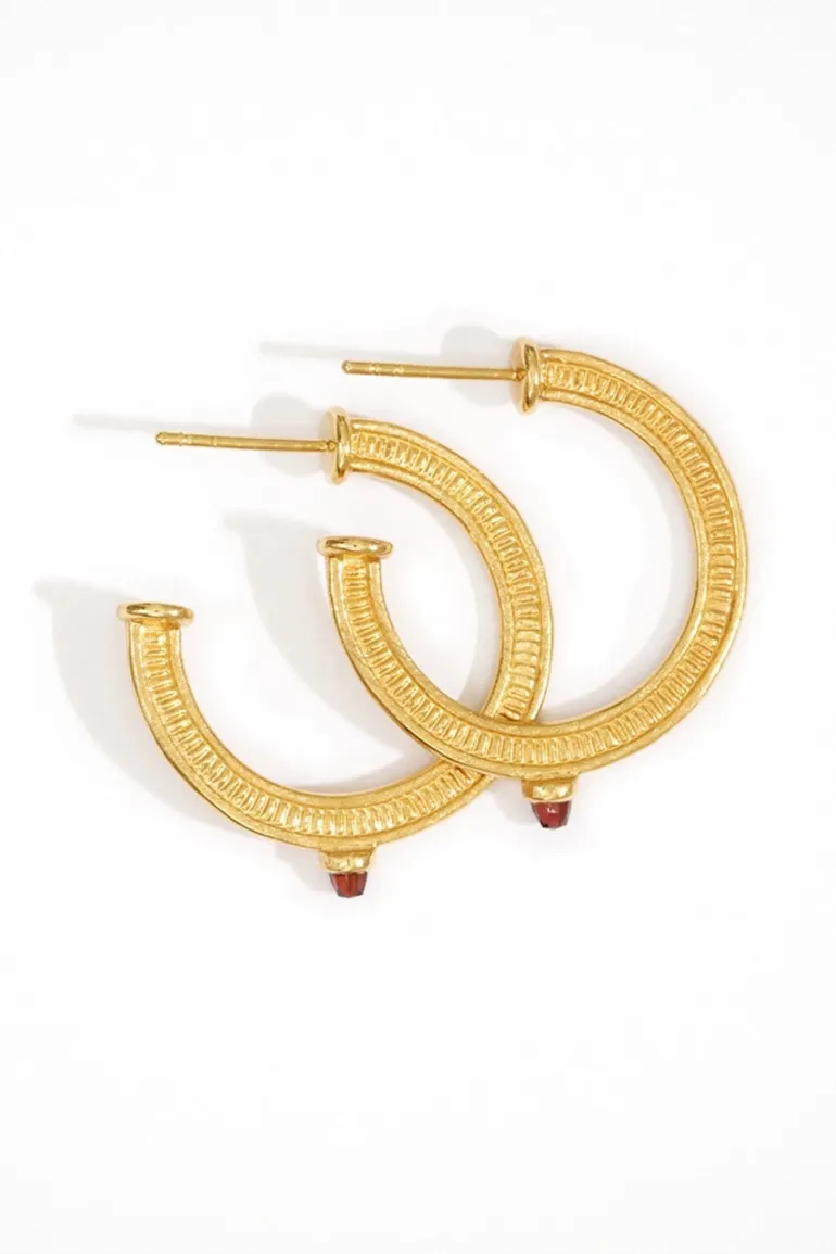 Vulcan Hoop Earrings - Gold