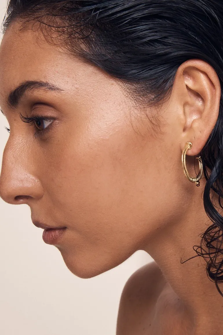 Vulcan Hoop Earrings - Gold