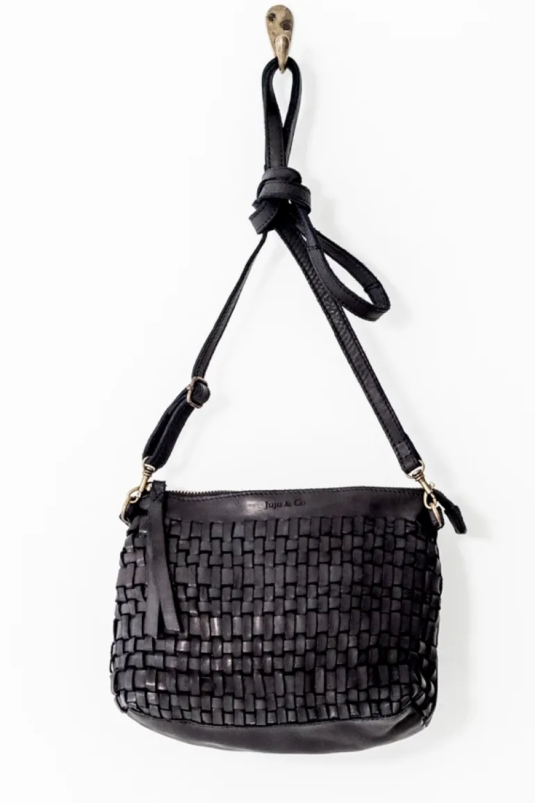 Woven Pouch Bag - Black