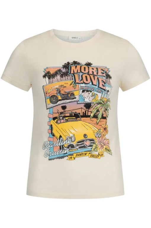 Coastline Cruisin' Shrunken Tee - Vintage Cream