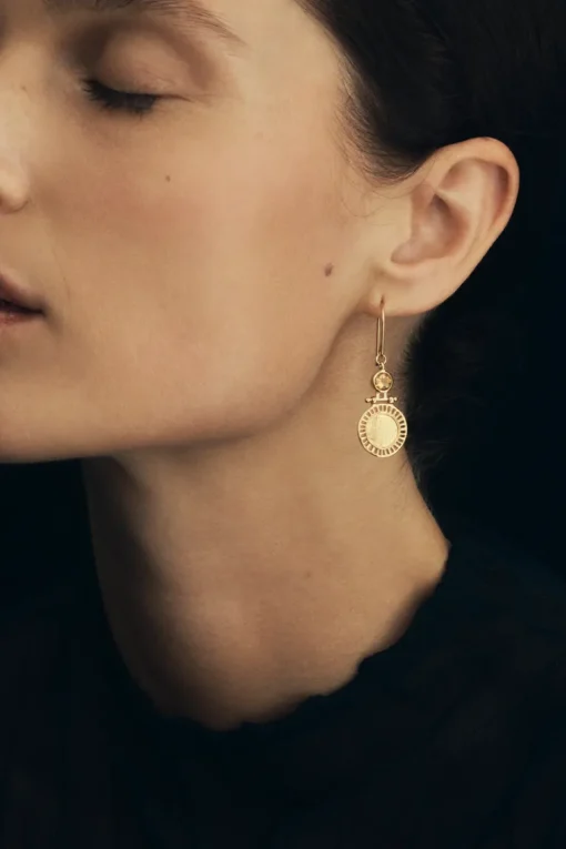 Solar Earrings  - Gold